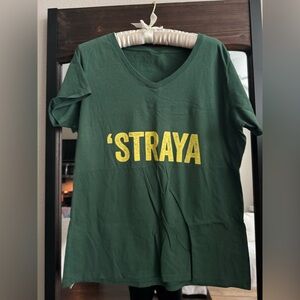 Green 'STRAYA Australian Slang T-Shirt